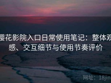 樱花影院入口日常使用笔记：整体观感、交互细节与使用节奏评价
