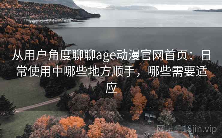 从用户角度聊聊age动漫官网首页：日常使用中哪些地方顺手，哪些需要适应