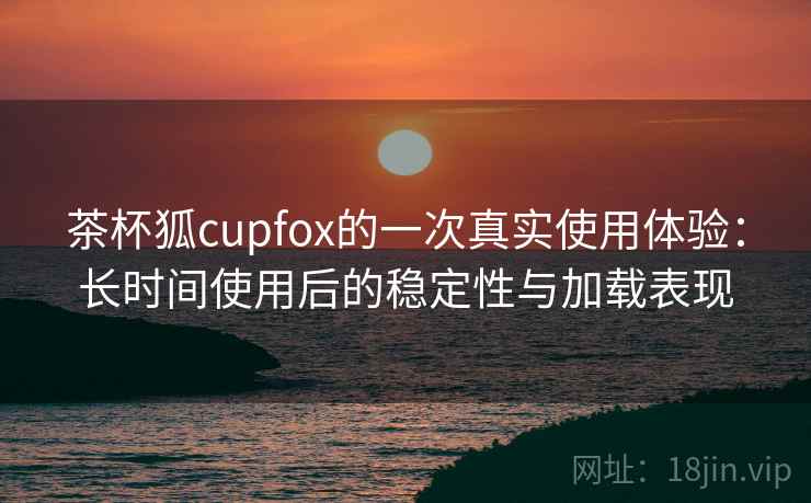 茶杯狐cupfox的一次真实使用体验:长时间使用后的稳定性与加载表现 茶杯狐cupfox的一次真实使用体验:长时间使用后的稳定性与加载表现